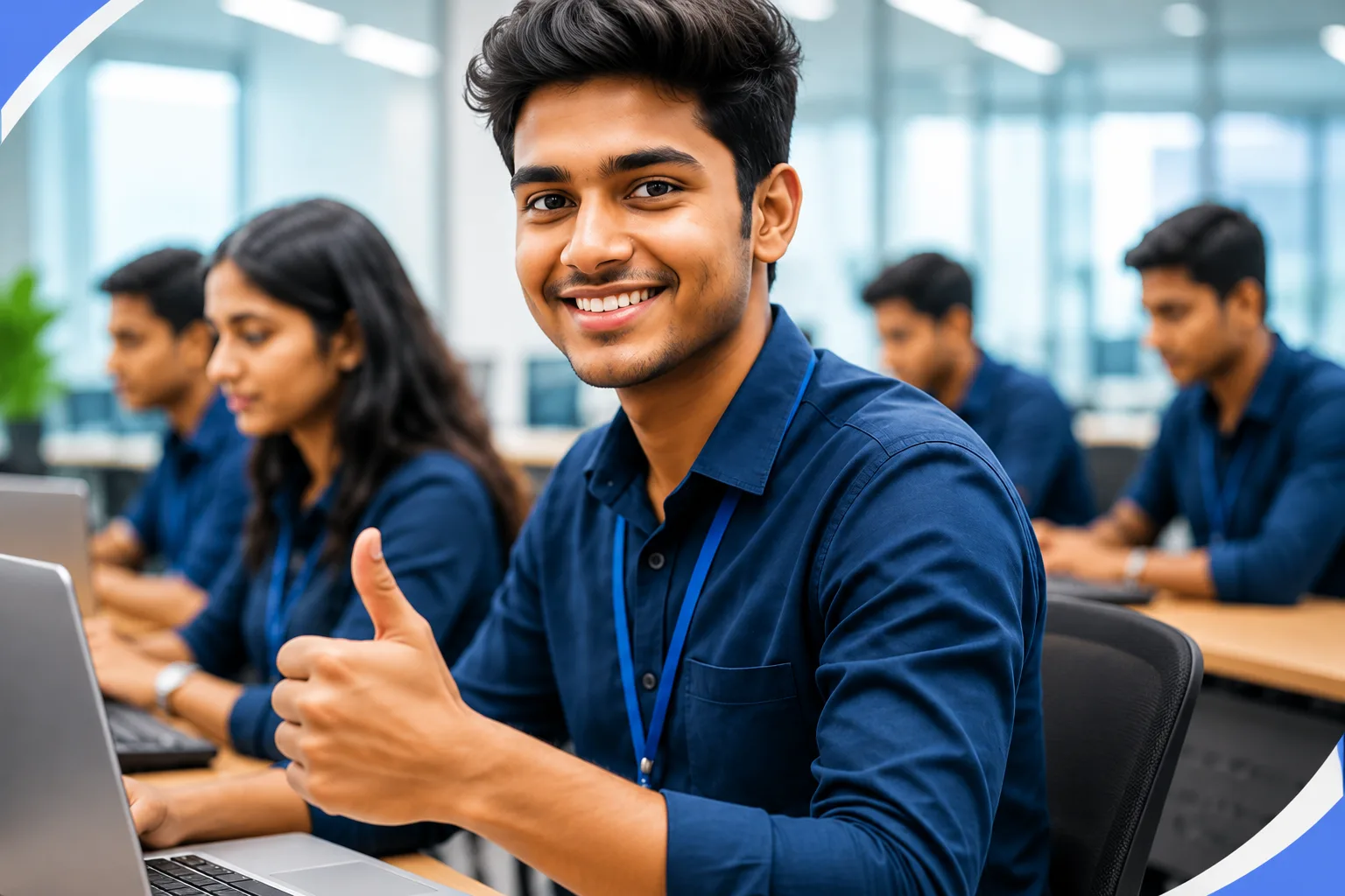 Students learning at Shri Harshika Institute
